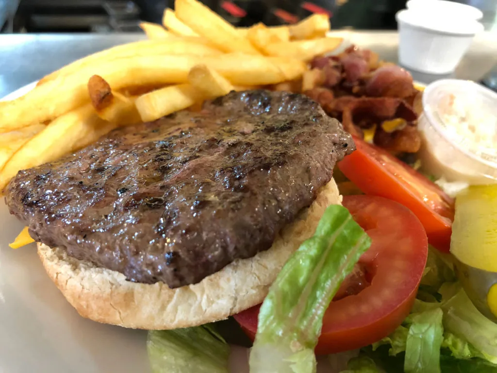 Cheeseburger deluxe with fries
